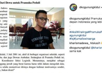Dari Dewa untuk Pramuka Peduli Gunungkidul
