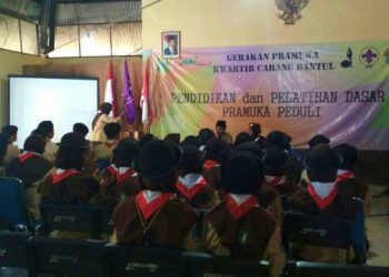 50 Penegak Kwarcab Bantul Ikuti Diksar Pramuka Peduli