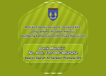 Bumbung Kemanusiaan Pramuka Peduli DIY untuk Korban Gempa Sulawesi Tengah
