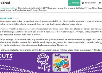 Ketua DKN Mengajak Peserta JOTI Berdiskusi Tentang Pramuka Inspirasi dan Energi untuk Negeri