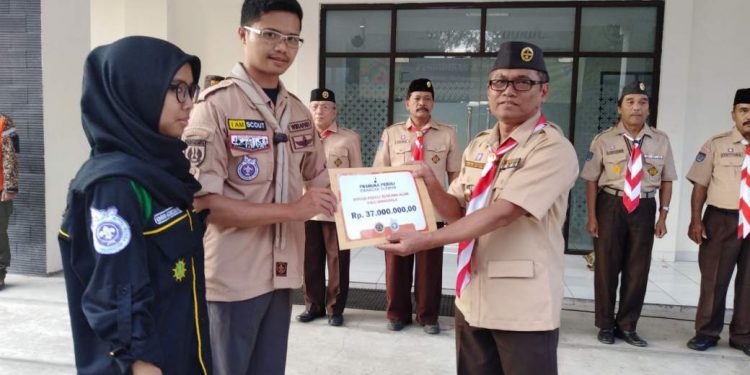Pramuka Peduli Kwarcab Sleman Serahkan Donasi 37 Juta Rupiah untuk Bencana Alam Palu Donggala
