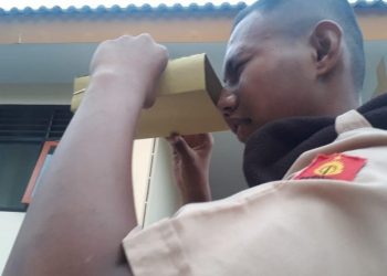 Serunya Praktik Sketsa Panorama Pramuka SMK Negeri 1 Cangkringan