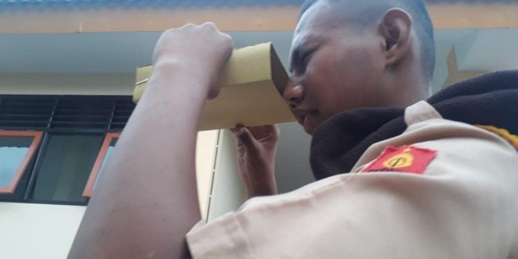 Serunya Praktik Sketsa Panorama Pramuka SMK Negeri 1 Cangkringan