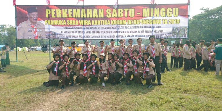 Saka Wira Kartika Kwarcab Kulon Progo Ikuti Kemah Besar Saka Wira Kartika Kodam IV Diponegoro