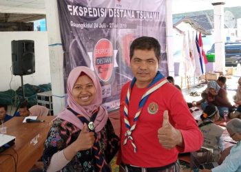Kak Sinto dan Kak Tutik Mewakili Kwarda DIY Ikuti Ekspedisi Destana Tsunami 2019 Regional Jawa