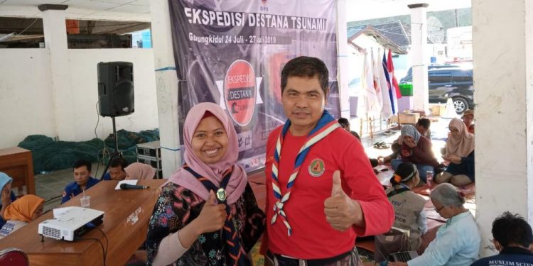Kak Sinto dan Kak Tutik Mewakili Kwarda DIY Ikuti Ekspedisi Destana Tsunami 2019 Regional Jawa