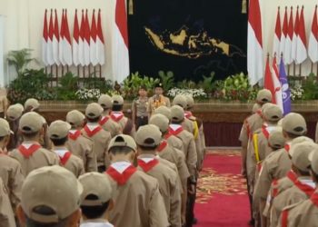 Presiden Joko Widodo Melepas Kontingen Jambore Pramuka Dunia XXIV di Istana Negara