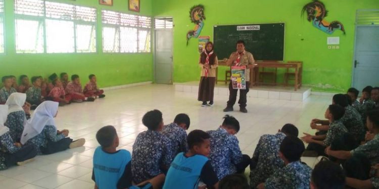 Pramuka Peserta EDT 2019 Sosialisasikan Kesiapsiagaan Hadapi Bencana di Gunungkidul