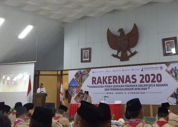 BNPB Paparkan Peran Pramuka dalam Penanggulangan Bencana di Rakernas 2020