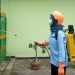 Kwarcab Bantul Lakukan Penyemprotan Disinfektan di 9 Titik Lokasi di Kwarran Srandakan