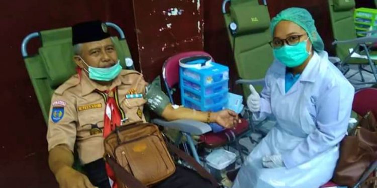Ratusan Anggota Pramuka Berpartisipasi dalam Aksi Donor Darah Kwarcab Sleman
