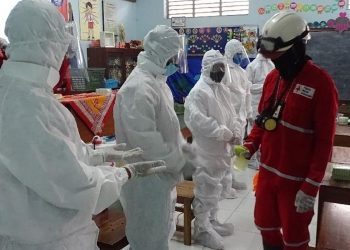 Pramuka Sleman Sambut New Normal dengan Pelatihan Tenaga Spraying