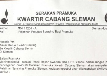 Kwarcab Sleman Gelar Pelatihan Spraying untuk Perwakilan Kwarran