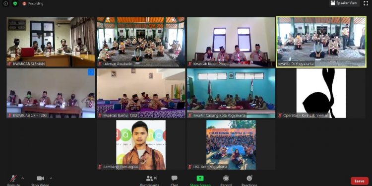 Silaturahmi Online Kwarda dan Kwarcab se-DIY Dalam Rangka Hari Pramuka ke-59