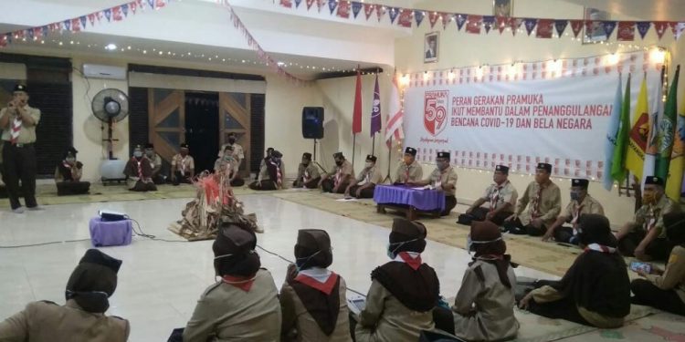 Ka Kwarcab Bantul Pimpin Langsung Ulang Janji Dalam Rangka Hari Pramuka ke-59