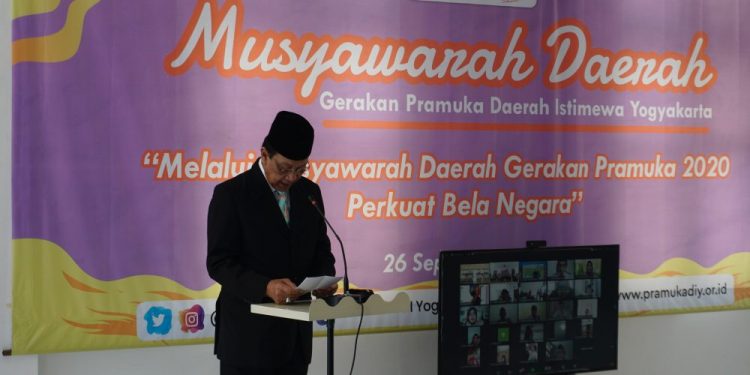Pembukaan Musda, Kamabida Sampaikan bahwa Pramuka Harus Tampil Di Depan Di Tengah Musibah