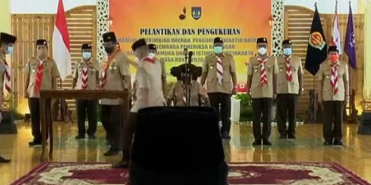 Sekjen Kwarnas Melantik Pengurus Majelis Pembimbing Daerah Gerakan Pramuka DIY Masa Bakti 2020-2025