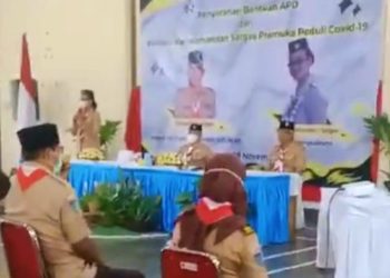 Anggota Pramuka Kwarda DIY Mengikuti Pembekalan Khusus dari Komandan Satgas Pramuka Peduli COVID-19 Kwarnas
