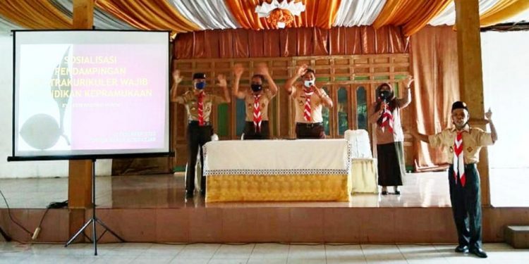 25 Ketua Gudep SD di Kwarran Pakem Ikuti Sosialisasi Pendampingan Ekstrakurikuler Wajib Pendidikan Kepramukaan