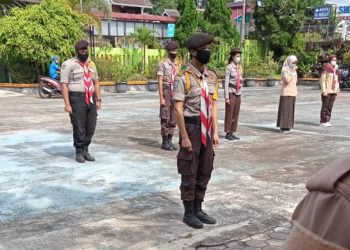 Pimpin Apel Kesiapsiagaan Merapi,  Ketua Kwarran Pakem Tegaskan Dukungan SDM untuk Pos Utama Pramuka Peduli