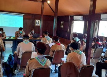 Usai Dilantik, Ketua Dewan Saka Kalpataru Cabang Sleman Langsung Pimpin Rapat Kerja Saka Tahun 2021