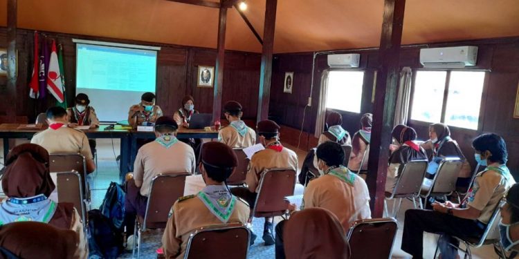 Usai Dilantik, Ketua Dewan Saka Kalpataru Cabang Sleman Langsung Pimpin Rapat Kerja Saka Tahun 2021