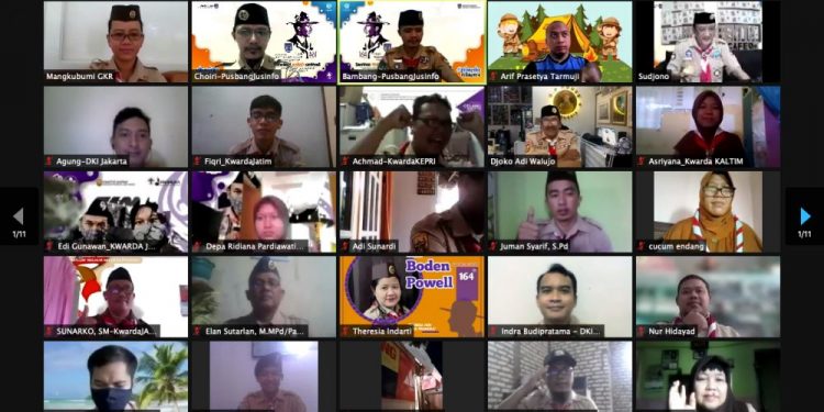 Seminar Online Nasional Hari Bapak Pandu Dunia ke-164 Kwarda DIY Diikuti Peserta dari Seluruh Indonesia