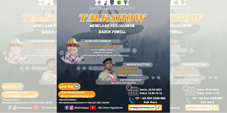 Kwarcab Kota Yogyakarta Agendakan Talkshow Online Menelaah Perjalanan Baden Powell