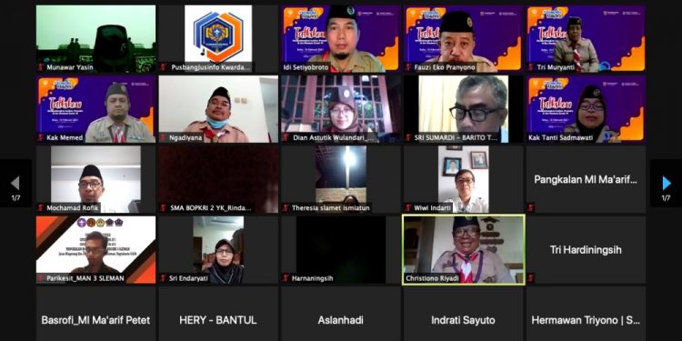 Ratusan Peserta Ikuti Talkshow Mengembangkan Latihan Pramuka di Era Pandemi dari Pusdiklatda DIY