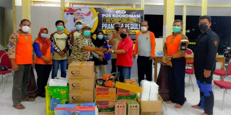 Kwarda DIY Sampaikan Paket Bantuan kepada Kwarcab Gunungkidul