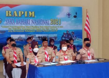 Mabisaka dan Pinsaka Bahari Kota Yogyakarta Ikuti Rapat Pimpinan Saka Bahari Nasional Secara Virtual