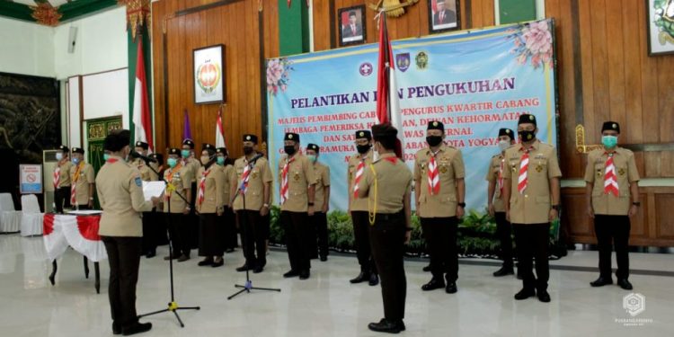 Jajaran Pengurus Kwarcab Kota Yogyakarta Masa Bakti 2020-2025 Resmi Dikukuhkan