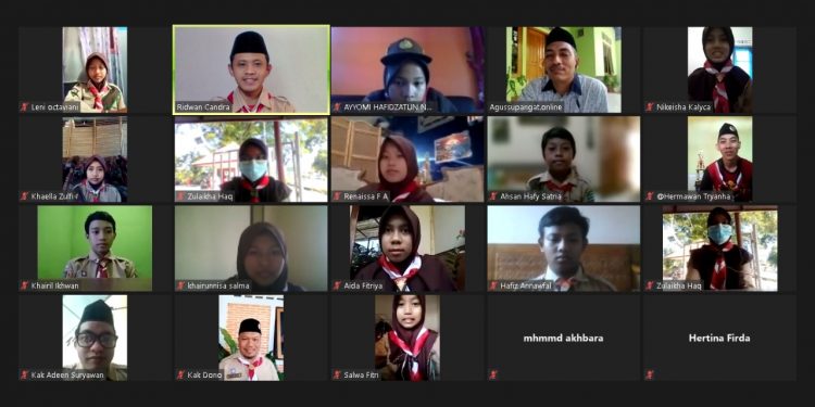Kwartir Ranting Mlati Selenggarakan Pembelakan Bagi Calon Pramuka Garuda secara Daring