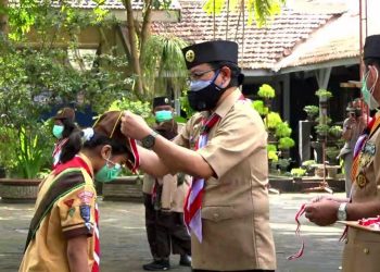 Diawali dengan Pengukuhan Pramuka Garuda dan Pelantikan Badan Kelengkapan, Kwarcab Kota Yogyakarta Selenggarakan Apel Besar Hari Pramuka ke-60