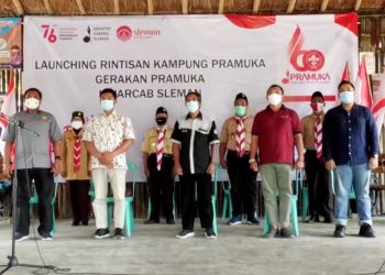 Kwarcab Sleman Me-launching 5 Rintisan Kampung Pramuka pada Upacara Peringatan Hari Pramuka ke-60
