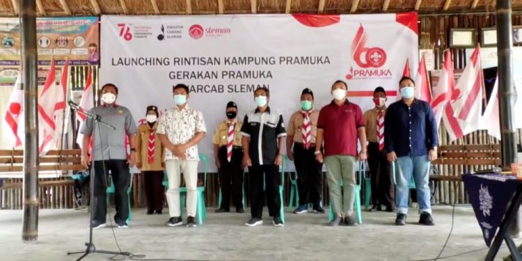 Kwarcab Sleman Me-launching 5 Rintisan Kampung Pramuka pada Upacara Peringatan Hari Pramuka ke-60