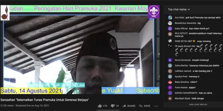 Kwartir Ranting Moyudan Gelar Sarasehan Virtual di Hari Pramuka ke-60