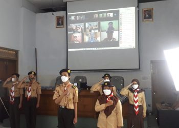 Kombinasi Daring-Luring, Pramuka Soedikar Selenggarakan Sertijab Dewan Ambalan dan Penerimaan Tamu Ambalan