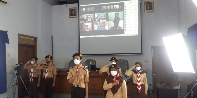 Kombinasi Daring-Luring, Pramuka Soedikar Selenggarakan Sertijab Dewan Ambalan dan Penerimaan Tamu Ambalan
