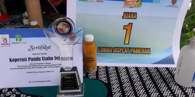 Koperasi Pandu Usaha Sejahtera Terpilih sebagai Juara 1 Lomba Display Pameran, Kumpul Koperasi Istimewa 2021