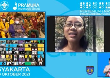 Tutup Pertemuan Nasional Pramuka Berkebutuhan Khusus 2021, Kak GKR Mangkubumi : Semoga Semua Diberi Kesehatan dan Selalu Bahagia