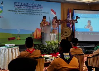 Kak GKR Mangkubumi Sampaikan Sambutan pada Pembukaan Pertemuan Nasional Pramuka Berkebutuhan Khusus 2021 di Yogyakarta