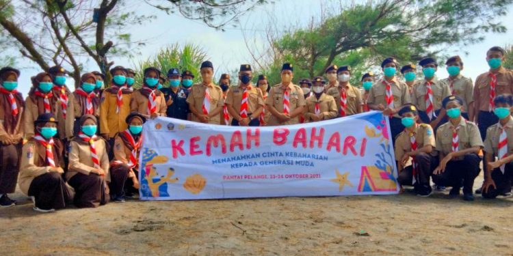 Dinas Kelautan dan Perikanan DIY Gelar Kemah Bahari Tahun 2021 di Pantai Pelangi Libatkan Saka dan Perwakilan Gudep