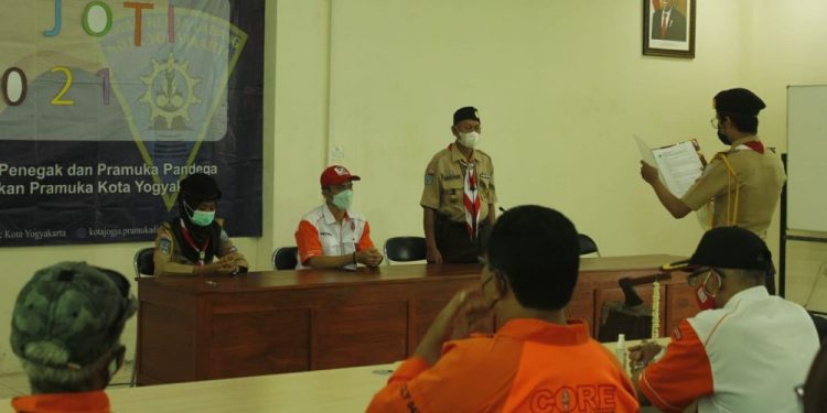 Peserta JOTA-JOTI 2021 Kwarcab Kota Yogyakarta Diminta Belajar Komunikasi Radio dan Internet dengan Tepat