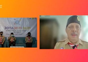 Waka Humas Kwarnas Menutup Secara Resmi Rangkaian JOTA-JOTI Nasional Tahun 2021