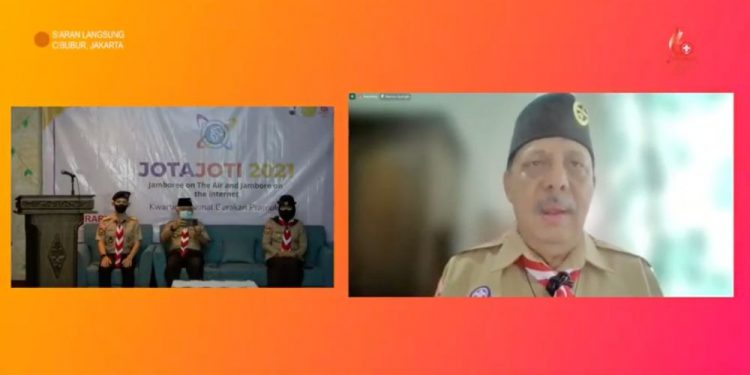 Waka Humas Kwarnas Menutup Secara Resmi Rangkaian JOTA-JOTI Nasional Tahun 2021