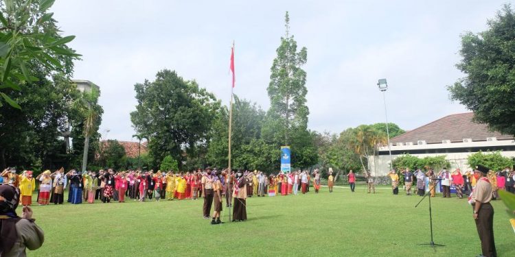 Upacara Peringatan Hari Sumpah Pemuda ke-93 Jadi Momen Istimewa Bagi Peserta Pertemuan Nasional Pramuka Berkebutuhan Khusus 2021