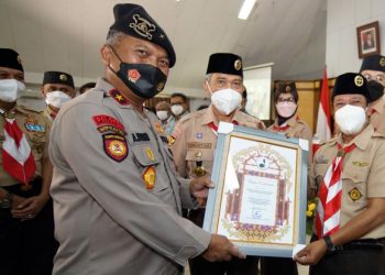 Kwarda DIY Terima Penghargaan dari Kwarnas atas Keikutsertaan Anggota Pramuka sebagai Duta Perubahan Perilaku selama 2020-2021