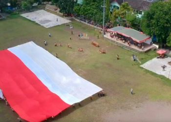 Ada yang Beda, Pembukaan PDT Lustrum X Kwarcab Kota Yogyakarta Dimeriahkan Pembentangan Bendera Merah Putih Raksasa