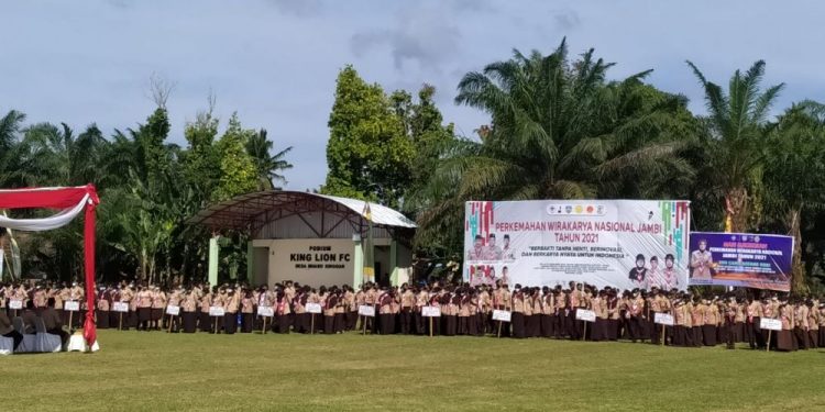 Pembukaan PWN 2021, Konda DIY Ikuti Upacara Pembukaan dari Desa Muaro Singoan, Batanghari